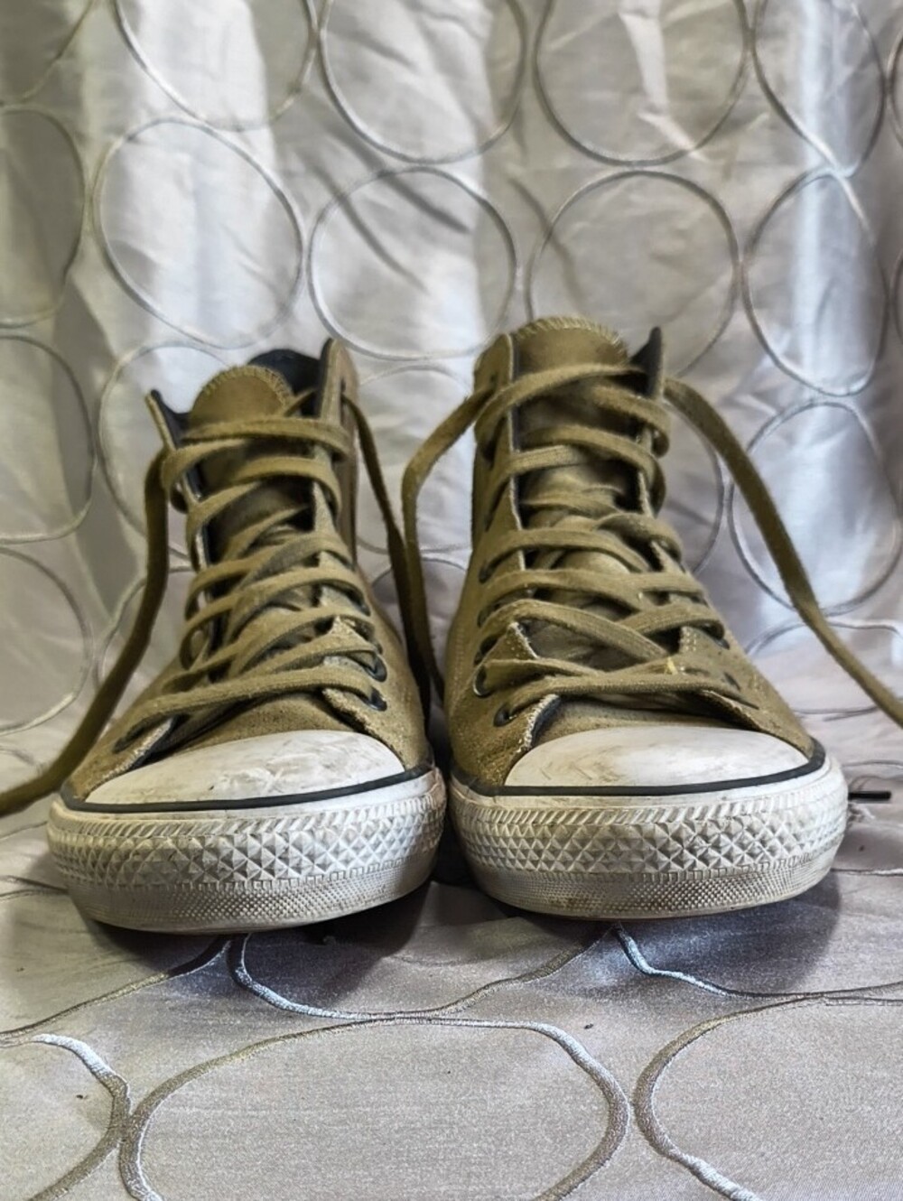 Converse Men’s High-Top Sneakers - Tan Size 11 - Picture 2 of 6